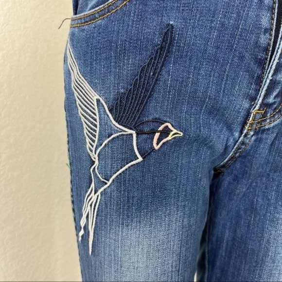 stella mccartney Swallow Embroidered Skinny Jeans Blue - Picture 4 of 15